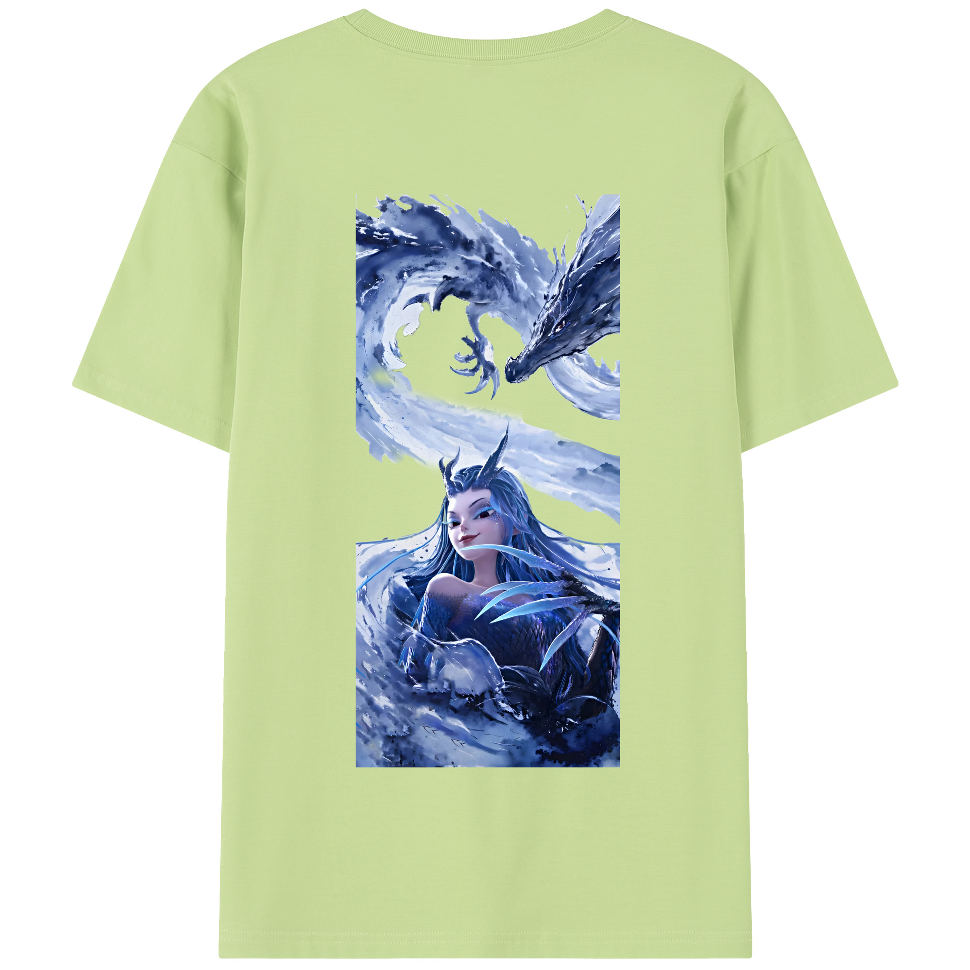 （画像用） Ne Zha 2 ナタ 魔童の大暴れ 綿100％半袖Tシャツ（背面プリント）